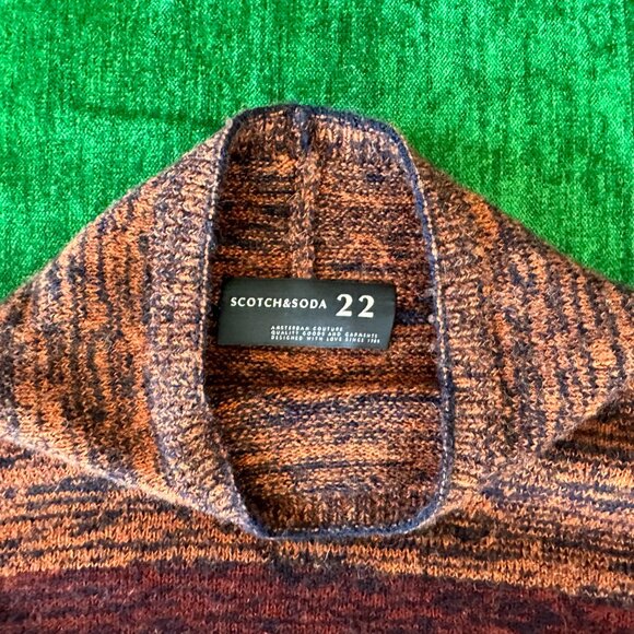 Scotch & Soda Men's Color Block Mock Net Wool Sweater XXL - Picture 4 of 6